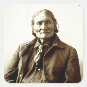 Sticker Carré Geronimo (Guiyatle) Apache Amérindiens