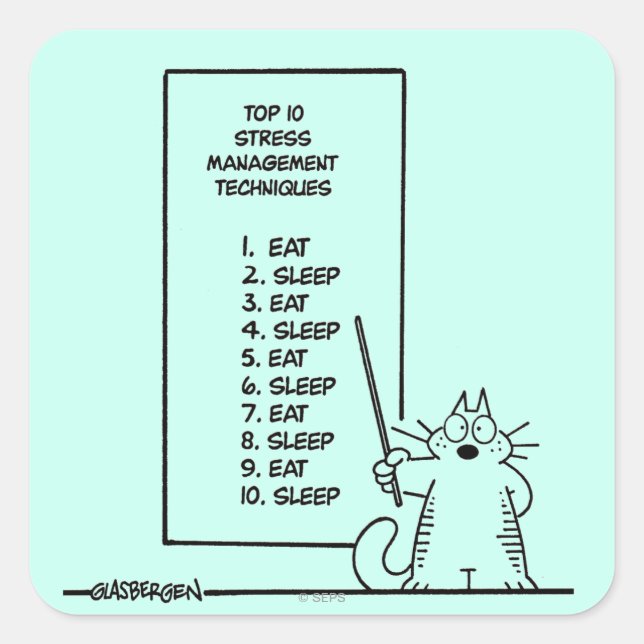 Sticker Carré Gestion du temps (Devant)