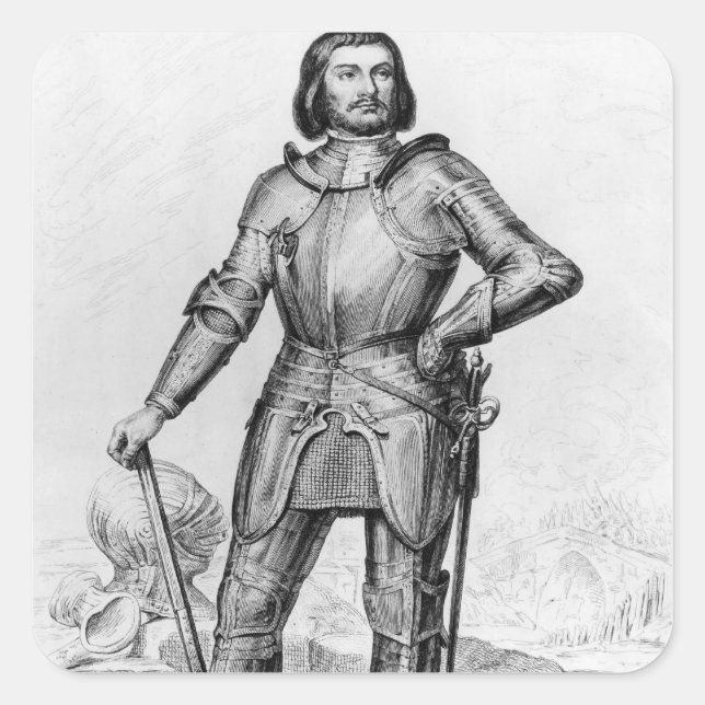 Sticker Carré Gilles de Laval, Seigneur du Rais (Devant)