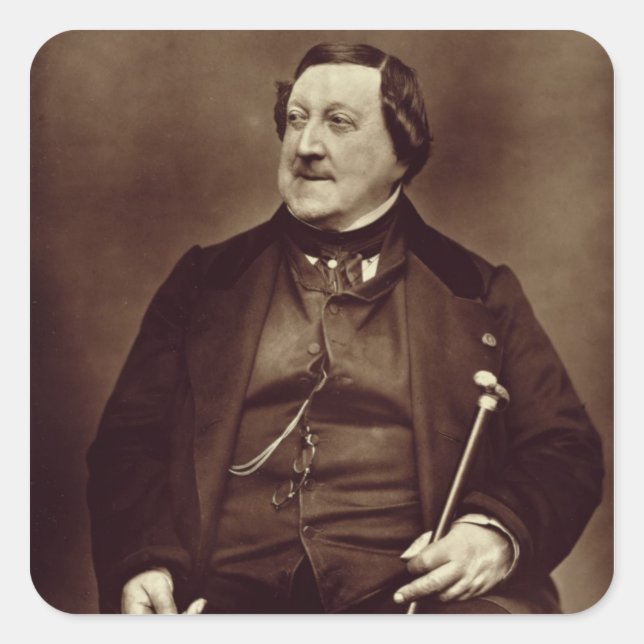 Sticker Carré Gioacchino Rossini (1792-1868) from 'Galerie Conte (Devant)