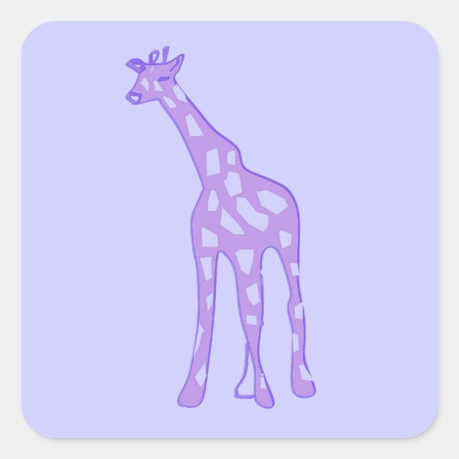 Sticker Carré girafe violette (Devant)