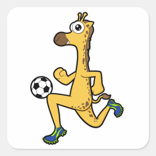 Sticker Carré Giraffe (Devant)