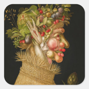 Sticker Carré Giuseppe Arcimboldo - Été