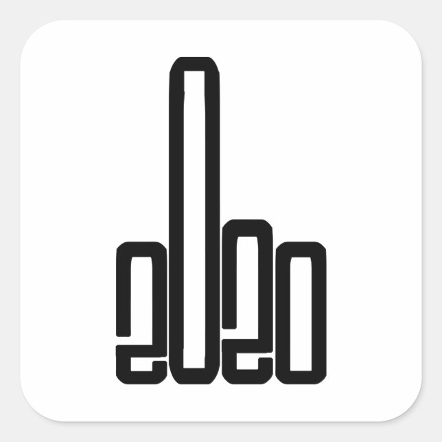 Sticker Carré Give 2020 The Finger 2020 Sucks (Devant)