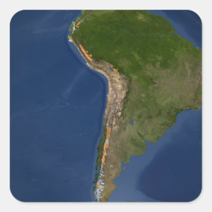 Sticker Carré Glaciers dans les régions d'Amérique du Sud