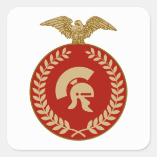 Sticker Carré Gladiateur romain