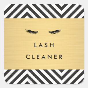 Sticker Carré Glam Eyelashes avec nettoyant à cils Motif gras