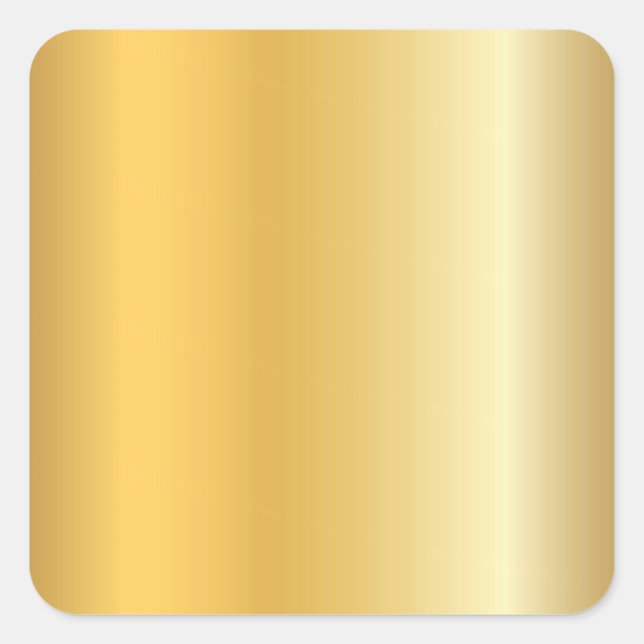 Sticker Carré Glamor Gold Look Blank Modèle moderne Élégant (Devant)
