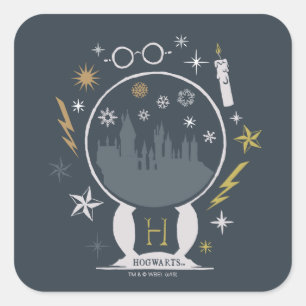 Sticker Carré Globe de neige HOGWARTS™