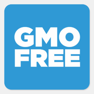 STICKER CARRÉ GMO LIBRE (BLEU)