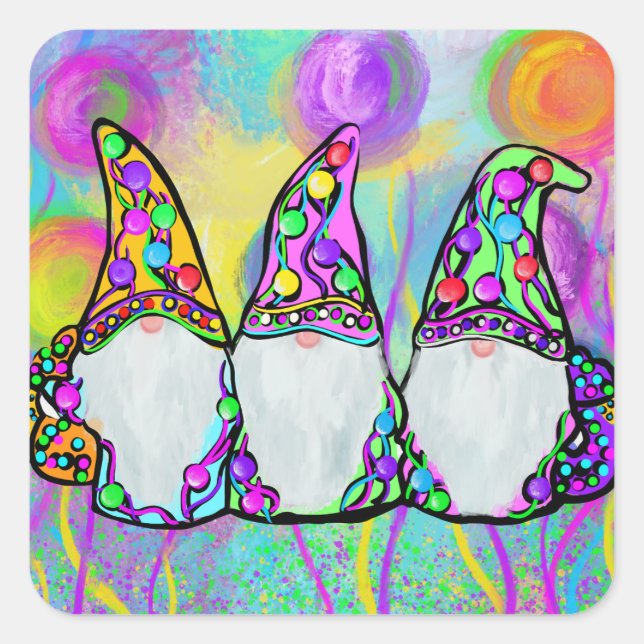 STICKER CARRÉ GNOME (Devant)