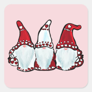 STICKER CARRÉ GNOME DE NOËL