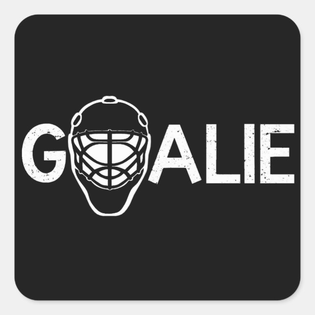 Sticker Carré Goalie de hockey sur glace (Devant)