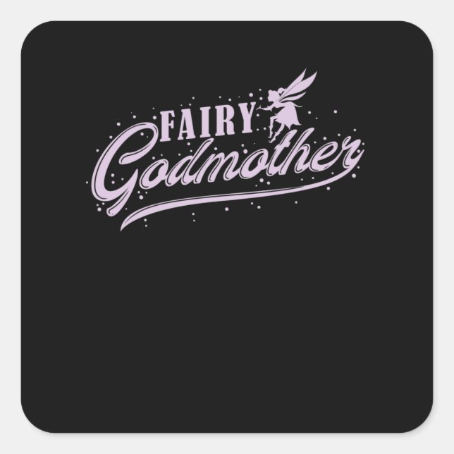 Sticker Carré Godmother Fee Fairy (Devant)