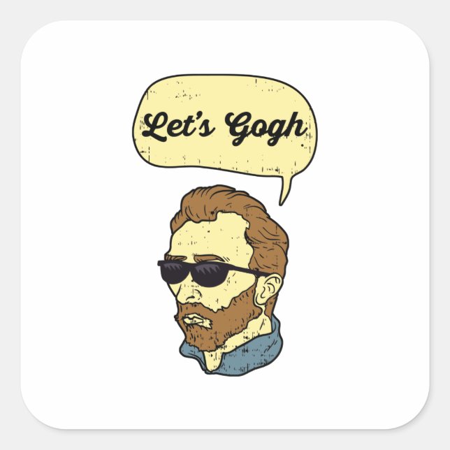 Sticker Carré Gogh Van Gogh (Devant)
