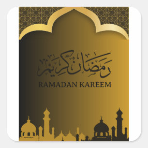 Sticker Carré Gold Ramadan kareem 2024