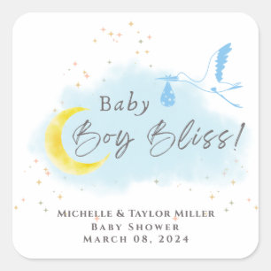 Sticker Carré Gold Starlit Baby Boy Bliss Stores Livraison spéci