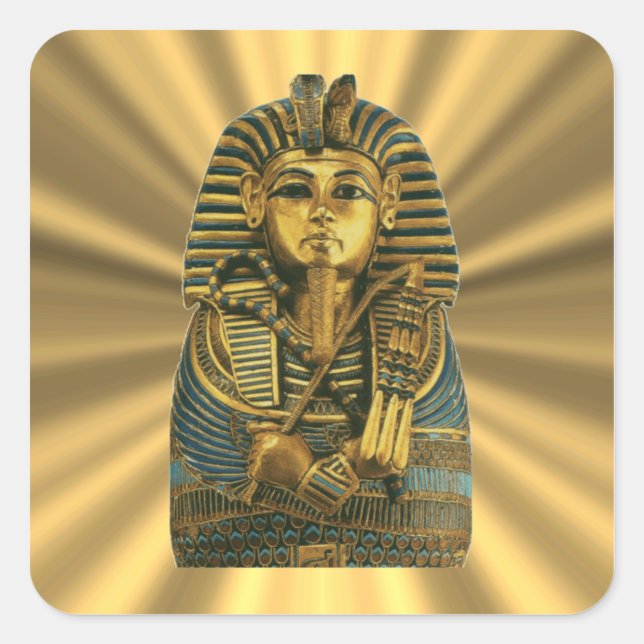 Sticker Carré Golden King Tut #2 (Devant)