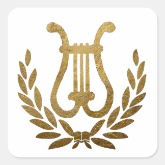 Sticker Carré Golden Lyre tote