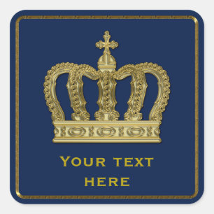 Sticker Carré Golden Royal Crown II + votre backgr. & idées
