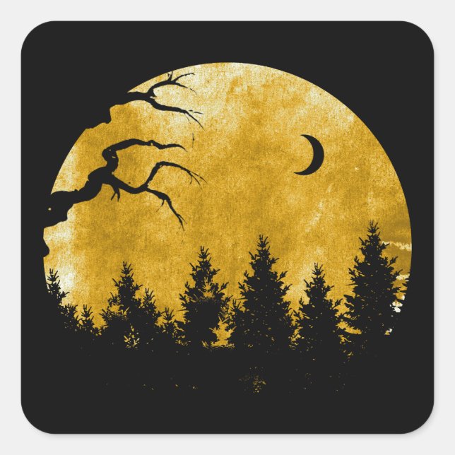 Sticker Carré Golden Woods (Devant)