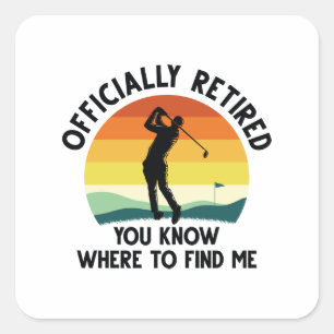Sticker Carré Golf à la retraite