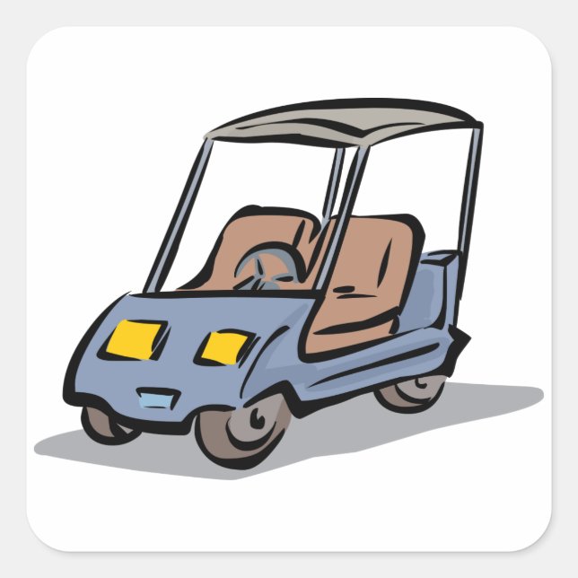 Sticker Carré Golf Part Fun Sport Véhicule (Devant)