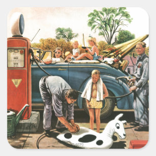 Sticker Carré Gonflage du jouet de plage