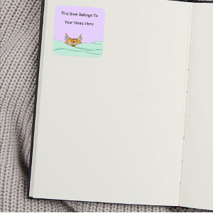 Sticker Carré Good Morning Orange Cat Funny