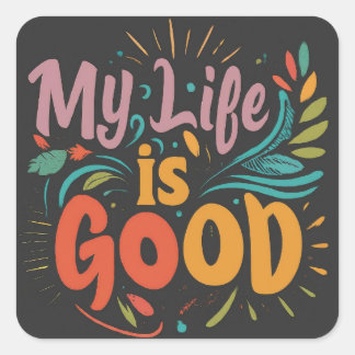 Sticker Carré Good Vibes Tee