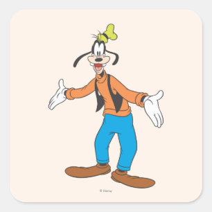 Sticker Carré Goofy Mains Écartées