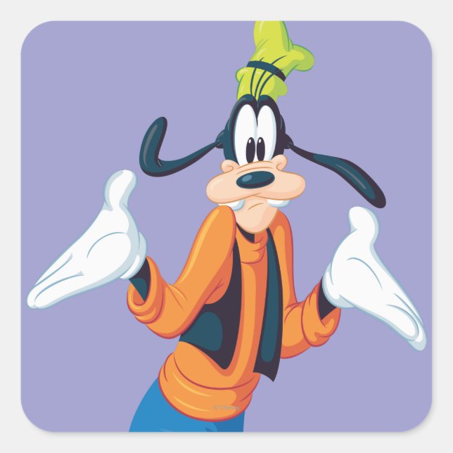 Sticker Carré Goofy| Sortie des mains (Devant)