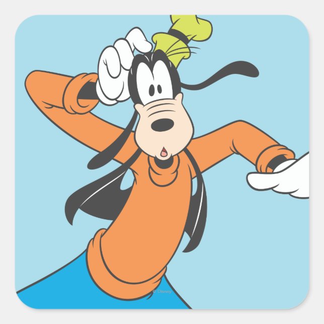Sticker Carré Goofy | Tête de projection (Devant)