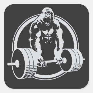 Sticker Carré Gorilla Fitness mode Beast Lifting Crossfit