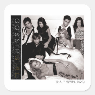 Sticker Carré Gossip Girl Black and White Group Graphisme
