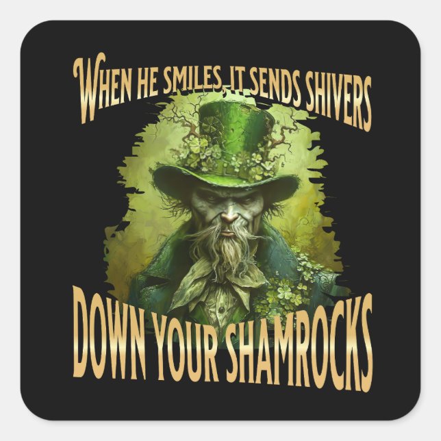 Sticker Carré Gothique Leprechaun (Devant)