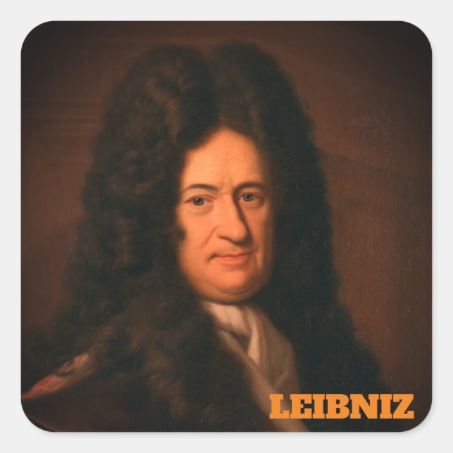 Sticker Carré Gottfried Wilhelm Leibniz (vers 1695) (Devant)