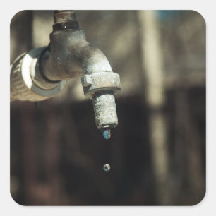 Sticker Carré Goutte d'eau