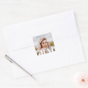 Sticker Carré GRAD Photo Graduation