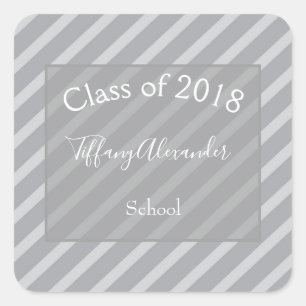Sticker Carré Graduation Gris Gris