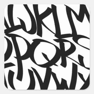 Sticker Carré graffiti d'alphabet