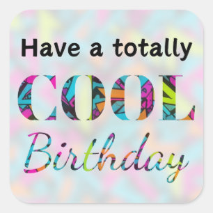 Sticker Carré Graffiti Neon Effect Moderne Totalement Cool Anniv