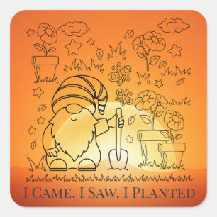 Sticker Carré Graines pour sachet d'herbes et d'épices de jardin