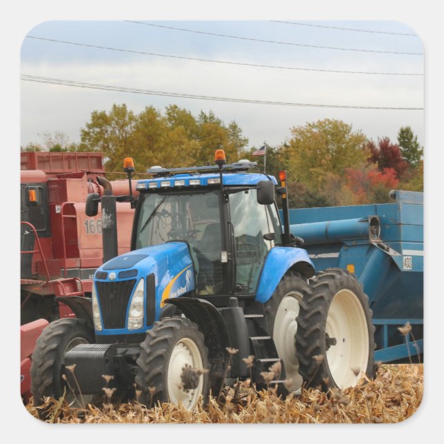 Sticker Carré Grand bleu (Devant)