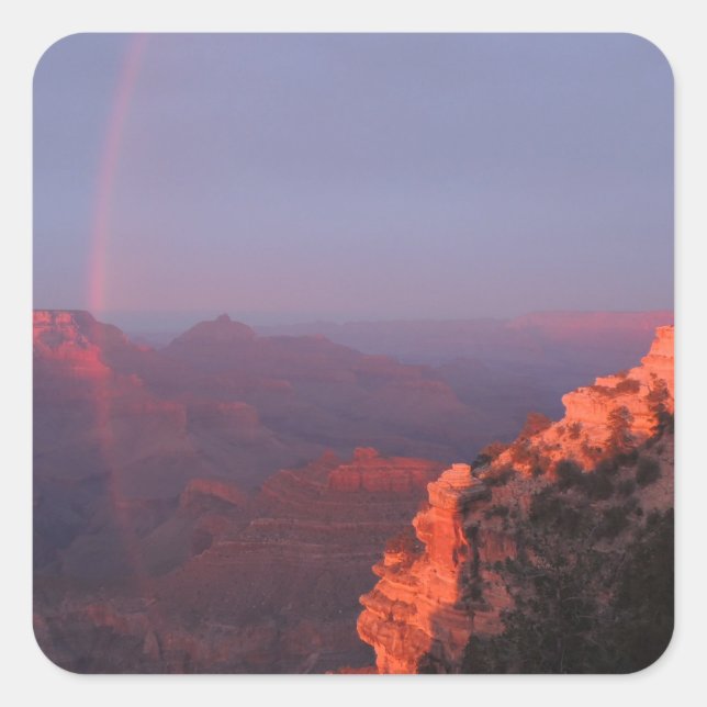 Sticker Carré Grand Canyon Sunset Rainbow (Devant)