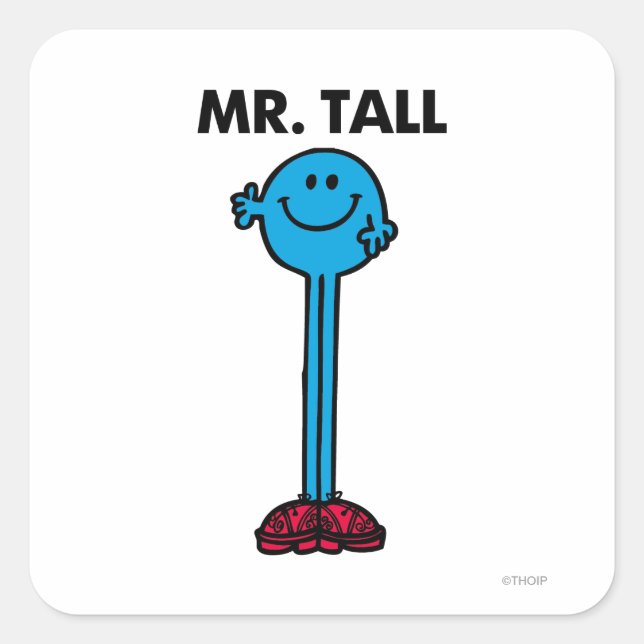 Sticker Carré Grand debout de M. Tall | (Devant)