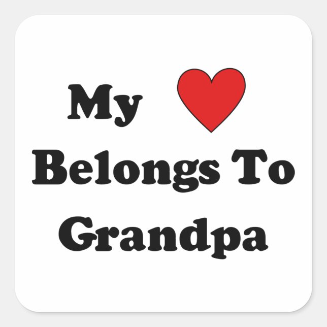 Sticker Carré Grand-père amour (Devant)
