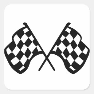 Sticker Carré Grand Prix Flags
