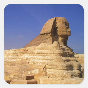 Sticker Carré Grand Sphinx de Gizeh, Egypte