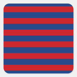 Sticker Carré Grand Thème nautique Grandes bandes horizontales